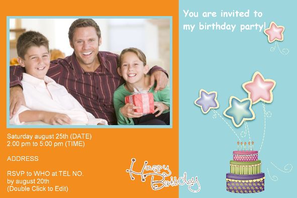 Birthday & Holiday photo templates Birthday Party Invitations (1)